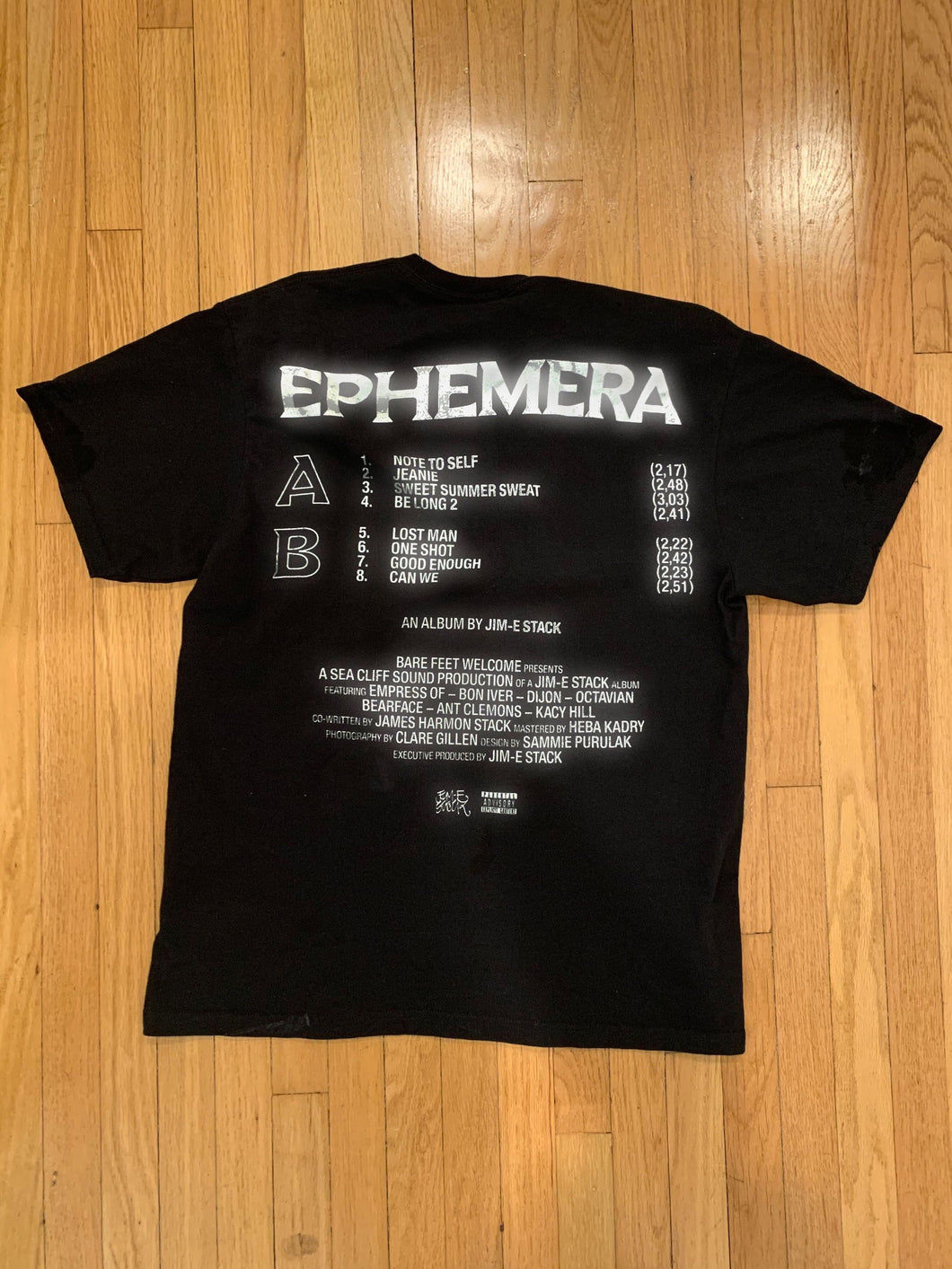 EPHEMERA Album T-Shirt - 3M on Black